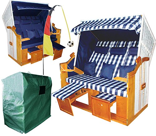 das wohnwerk! XXL Strandkorb Modell Seeoase Komplettset mit Gratiszugabe!